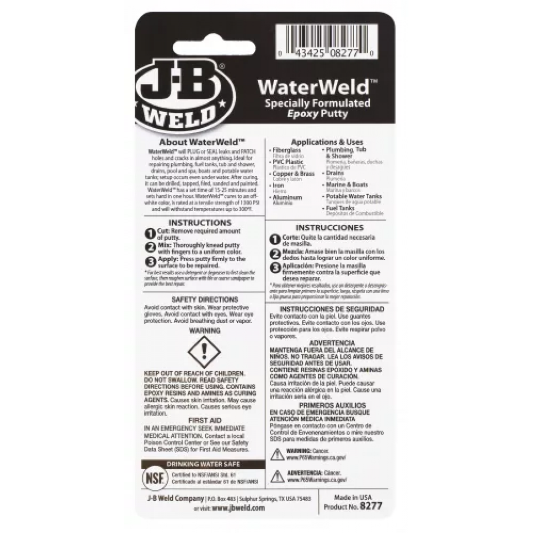 J-B WELD WATERWELD™ EPOXY PUTTY - 2 OZ - Image 2