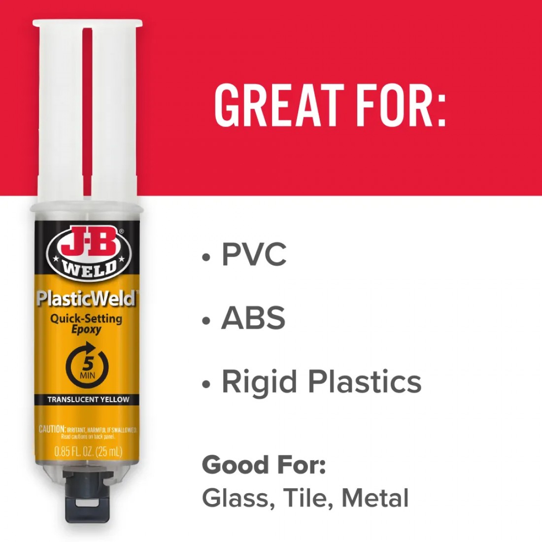 J-B WELD PLASTICWELD™ SYRINGE - 25 ML - Image 6