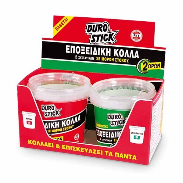 Durostick Εποξική Κόλλα Μετάλλων 2 Συστατικών Γκρι 400gr